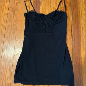 Urban Outfitters Black Chemise Intimates Sleepwear Dress